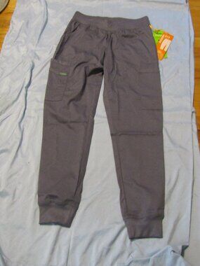 New With Tags SCRUB PANTS Dk Gray LANDAU PRO-FLEX Size XS Modern Fit 6 pockets